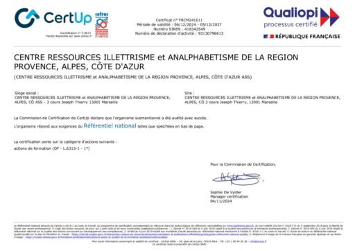 Téléchargez le certificat